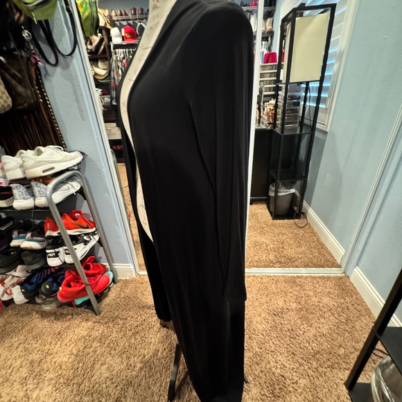 Black Long Open Cardigan - Picture 3 of 4